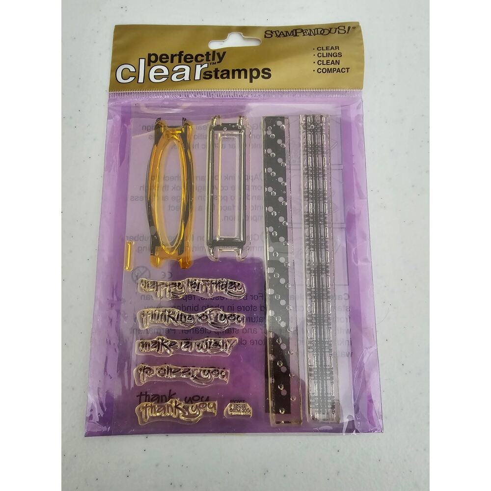 Stampendous Perfectly Clear Rubber stamp Set Ribbon Sliders